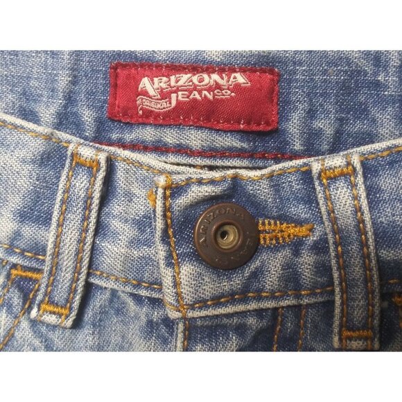 Arizona Jean Co Boys Jeans Sz 7 Bleached Adjustable waist Straight Leg Baggy EUC - Picture 5 of 6